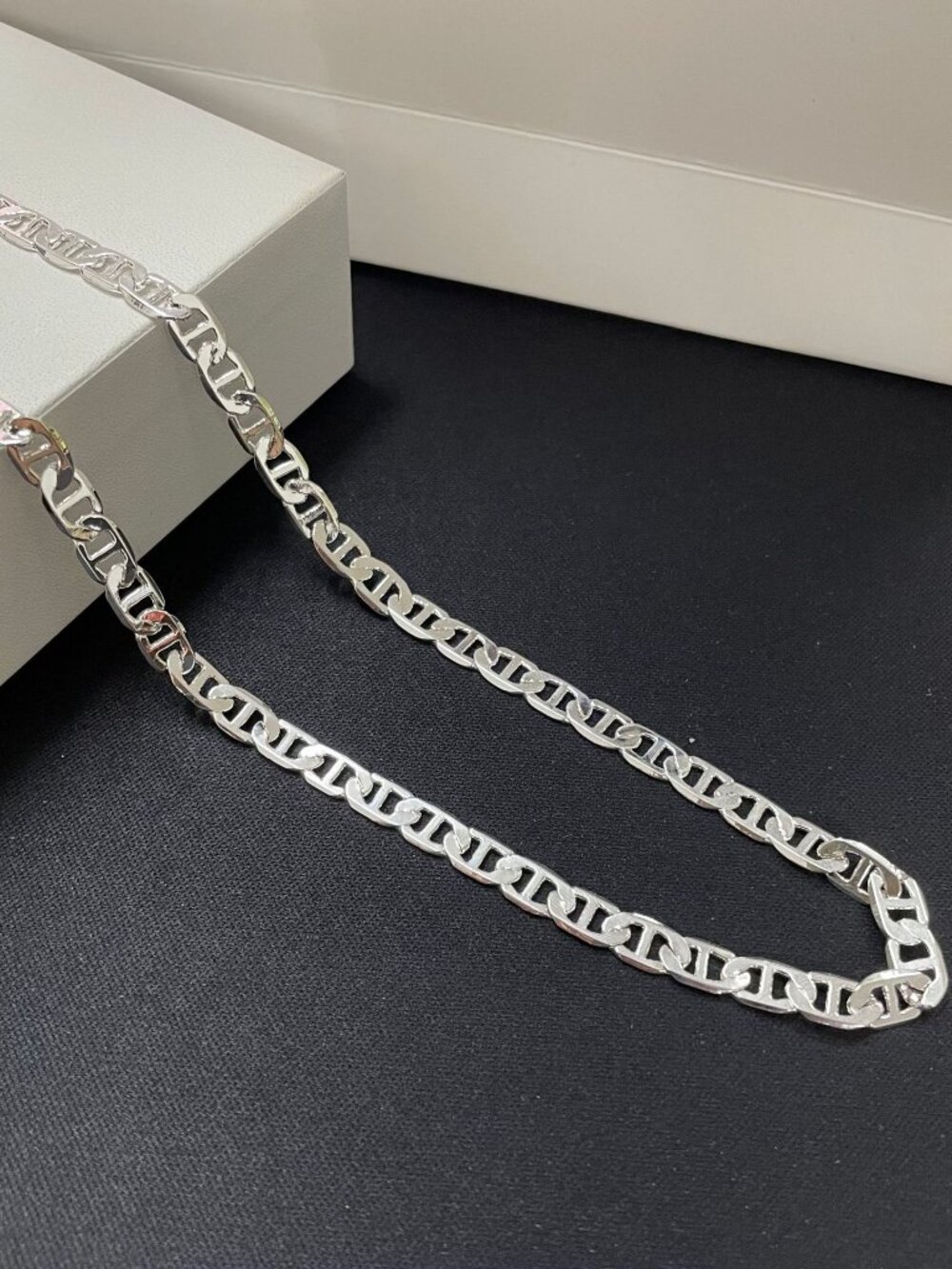 Men's Women's 925 Sterling Silver 6mm Width Chain Necklace - Picture 3 of 5